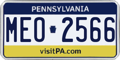 PA license plate MEO2566