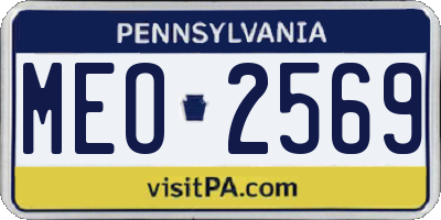 PA license plate MEO2569
