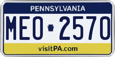 PA license plate MEO2570