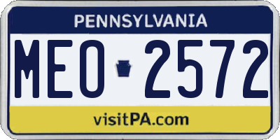 PA license plate MEO2572