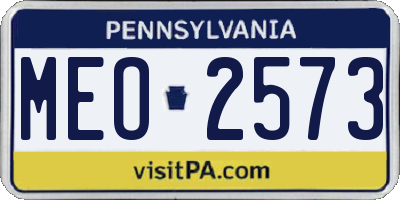 PA license plate MEO2573