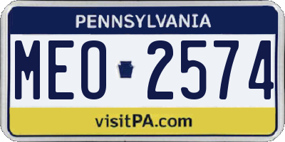 PA license plate MEO2574