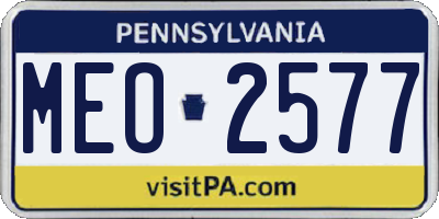 PA license plate MEO2577