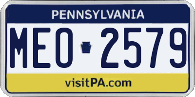 PA license plate MEO2579