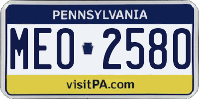PA license plate MEO2580