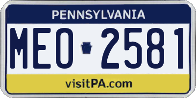 PA license plate MEO2581
