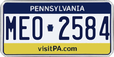 PA license plate MEO2584