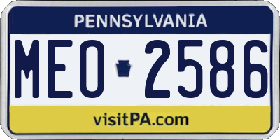 PA license plate MEO2586