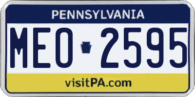 PA license plate MEO2595