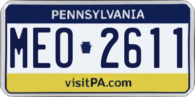 PA license plate MEO2611