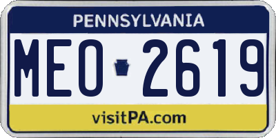 PA license plate MEO2619