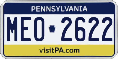 PA license plate MEO2622