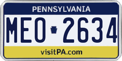 PA license plate MEO2634