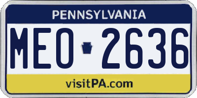 PA license plate MEO2636