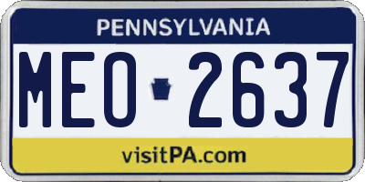PA license plate MEO2637