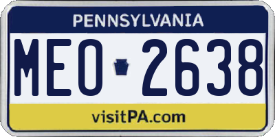 PA license plate MEO2638