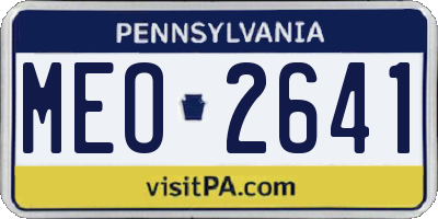 PA license plate MEO2641