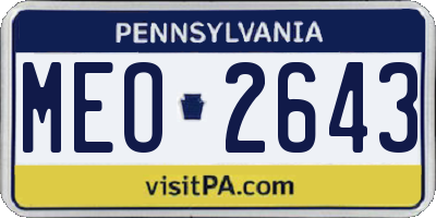 PA license plate MEO2643