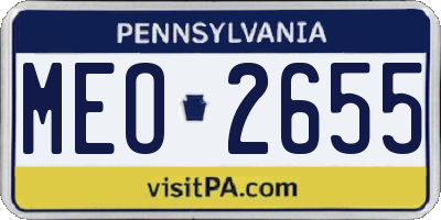 PA license plate MEO2655