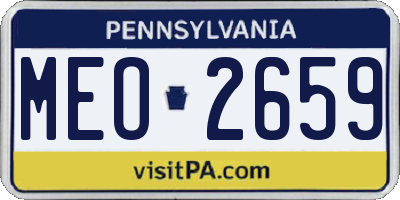 PA license plate MEO2659