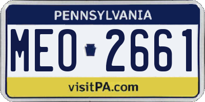PA license plate MEO2661