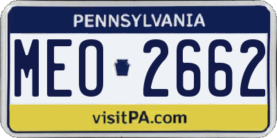 PA license plate MEO2662