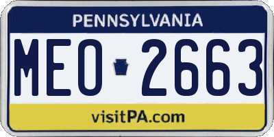 PA license plate MEO2663
