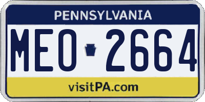 PA license plate MEO2664