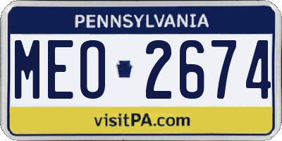 PA license plate MEO2674