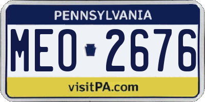 PA license plate MEO2676