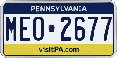 PA license plate MEO2677