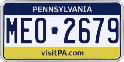 PA license plate MEO2679