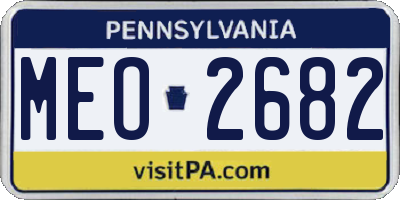 PA license plate MEO2682