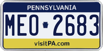 PA license plate MEO2683
