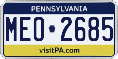 PA license plate MEO2685