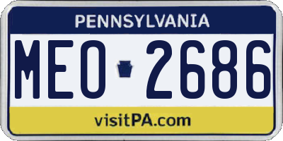 PA license plate MEO2686
