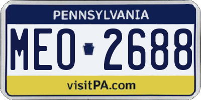 PA license plate MEO2688