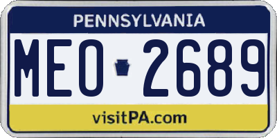 PA license plate MEO2689