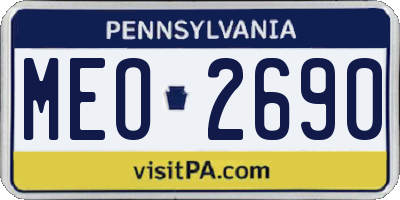 PA license plate MEO2690