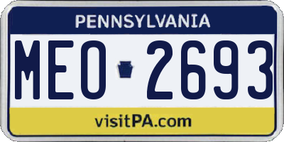 PA license plate MEO2693