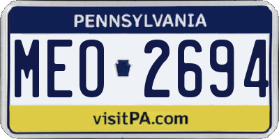 PA license plate MEO2694