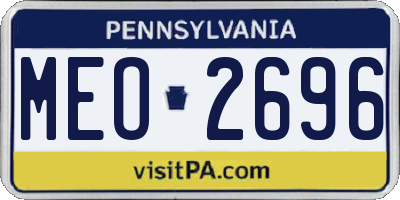 PA license plate MEO2696