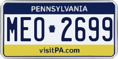 PA license plate MEO2699