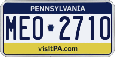 PA license plate MEO2710