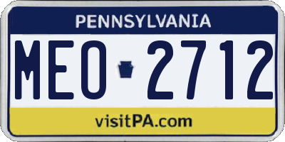 PA license plate MEO2712