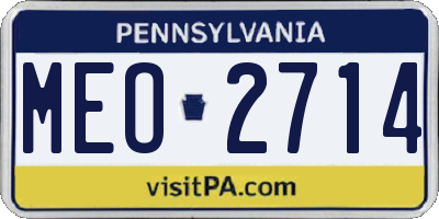 PA license plate MEO2714
