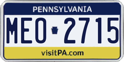PA license plate MEO2715