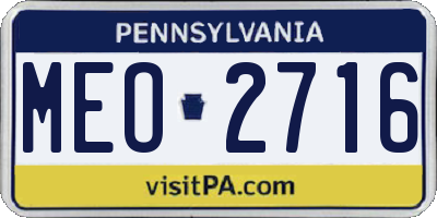 PA license plate MEO2716