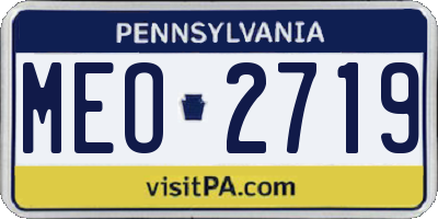 PA license plate MEO2719