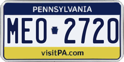 PA license plate MEO2720